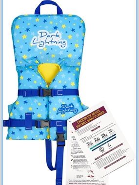 NWOT Dark Lightning Infant / Toddler Life Jacket